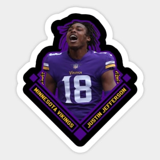 Justin Jefferson Diamond Style Sticker